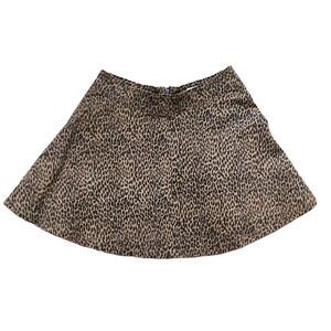 Gypsy Warrior Women's Size Large Brown Black Peggy Wash Leopard Circle Skirt